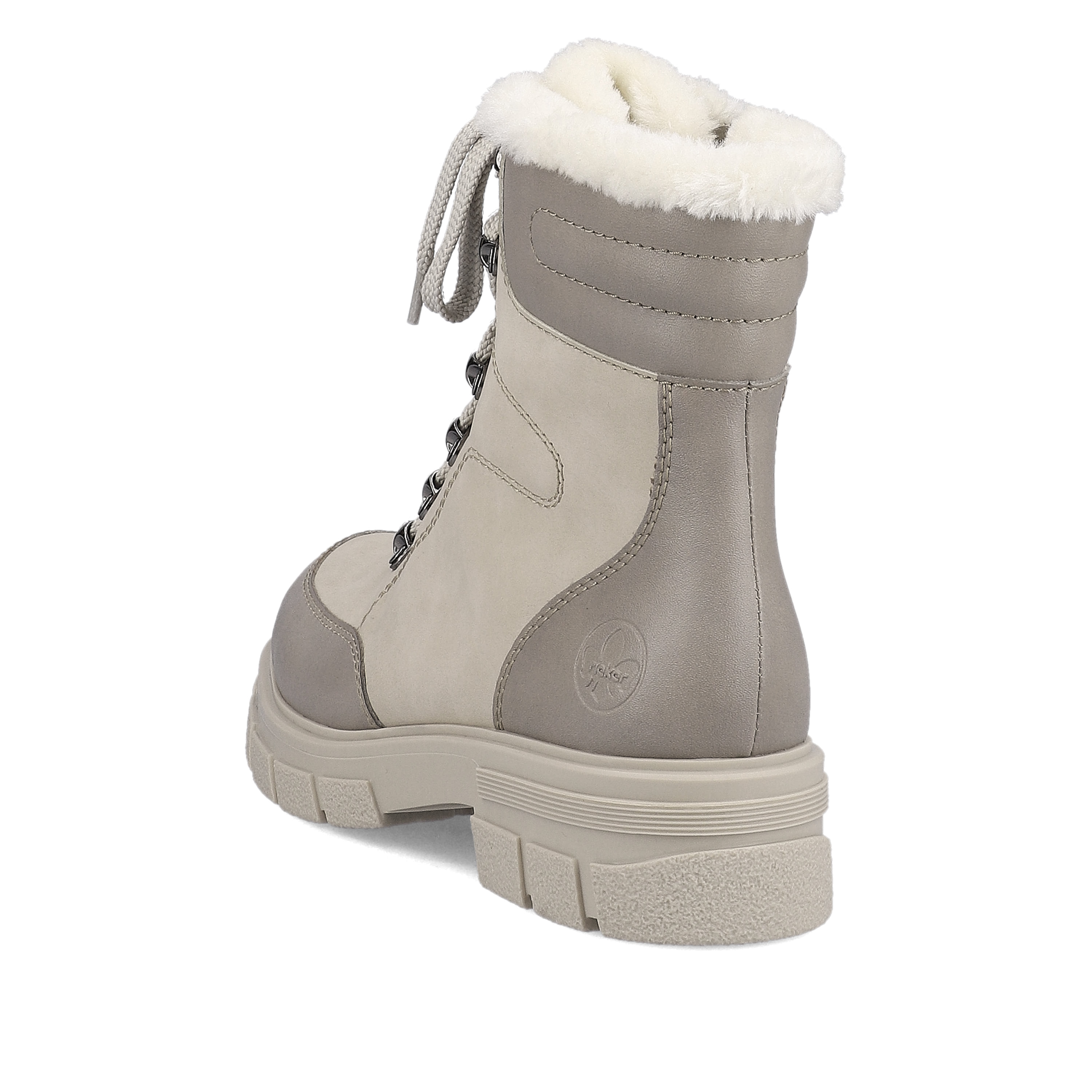 Rieker Damen Schnürstiefel hellbeige