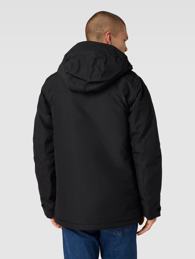 Jacke mit Label-Details Modell 'STEFAN' in schwarz