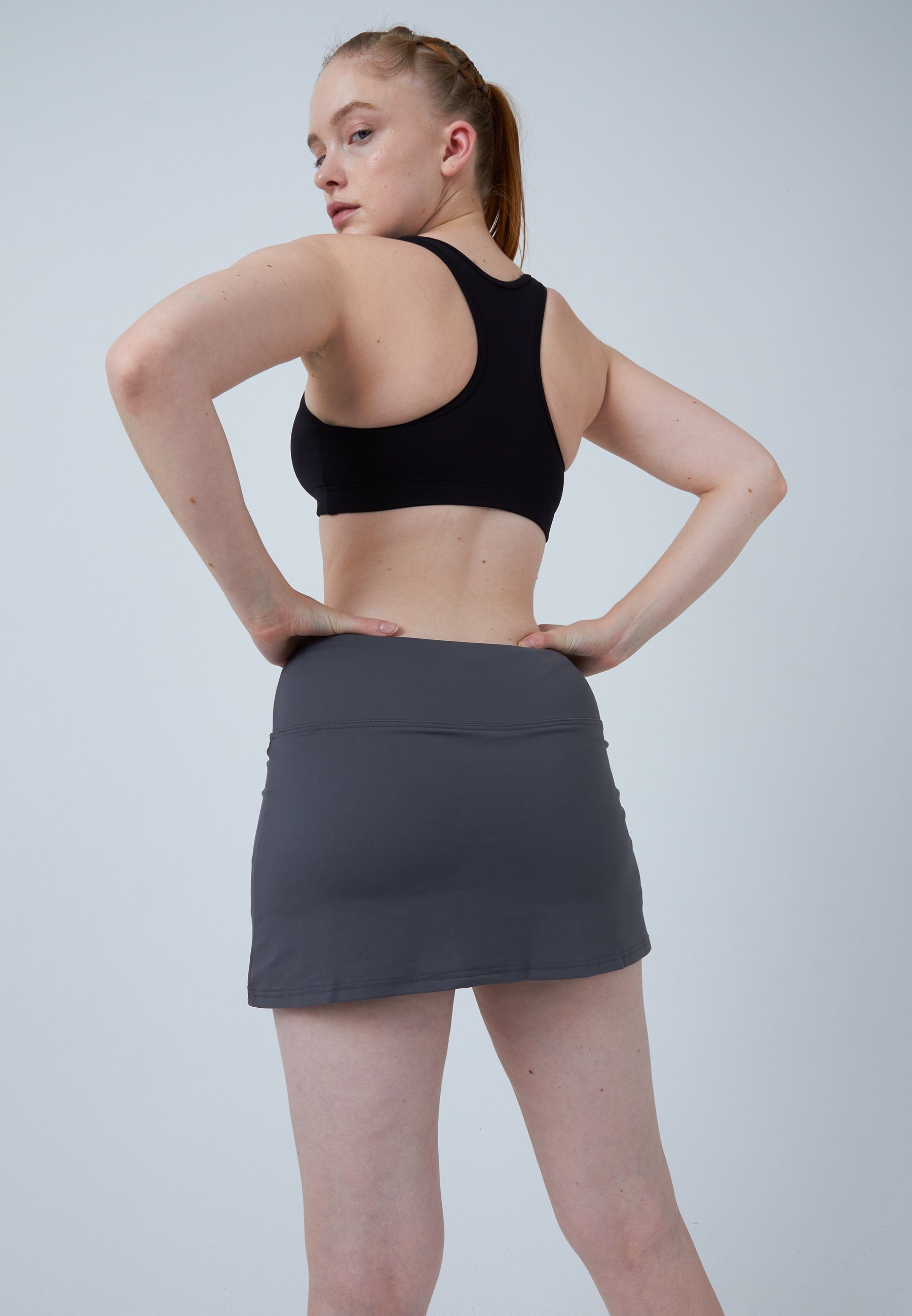 SPORTKIND Tennisrock Basic Tennis Skort Mädchen & Damen grau