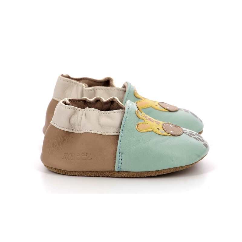 Chaussons cuir tannage vegetal Girafe Hug