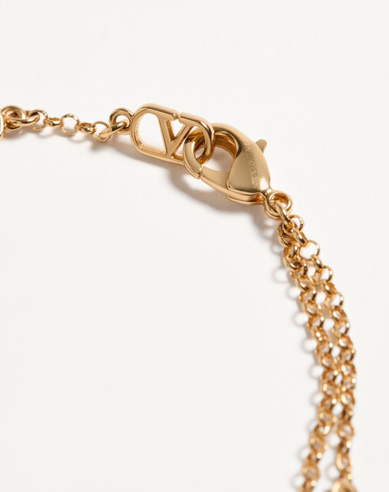 VLogo Signature Armbånd i Metal, Perler og Rillet Glas