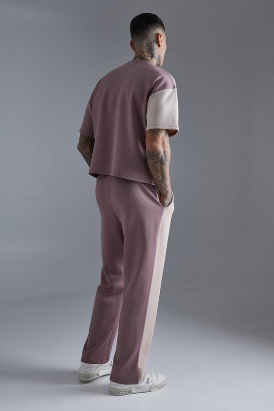 Gerade Scuba Colorblock Jogginghose