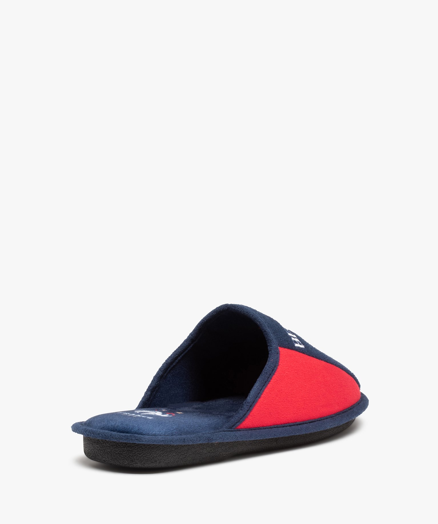 Chaussons homme mules plates en velours - Benzema bleu | GEMO