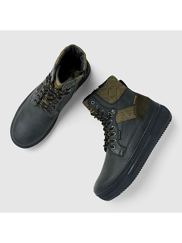 PME Legend Leder-Boots in Dunkelblau/ Grün günstig kaufen