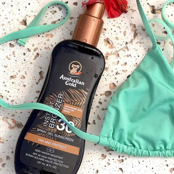 Bronzeador instantâneo Australian Gold FPS 30 Zonnebrand em spray gel 237ml