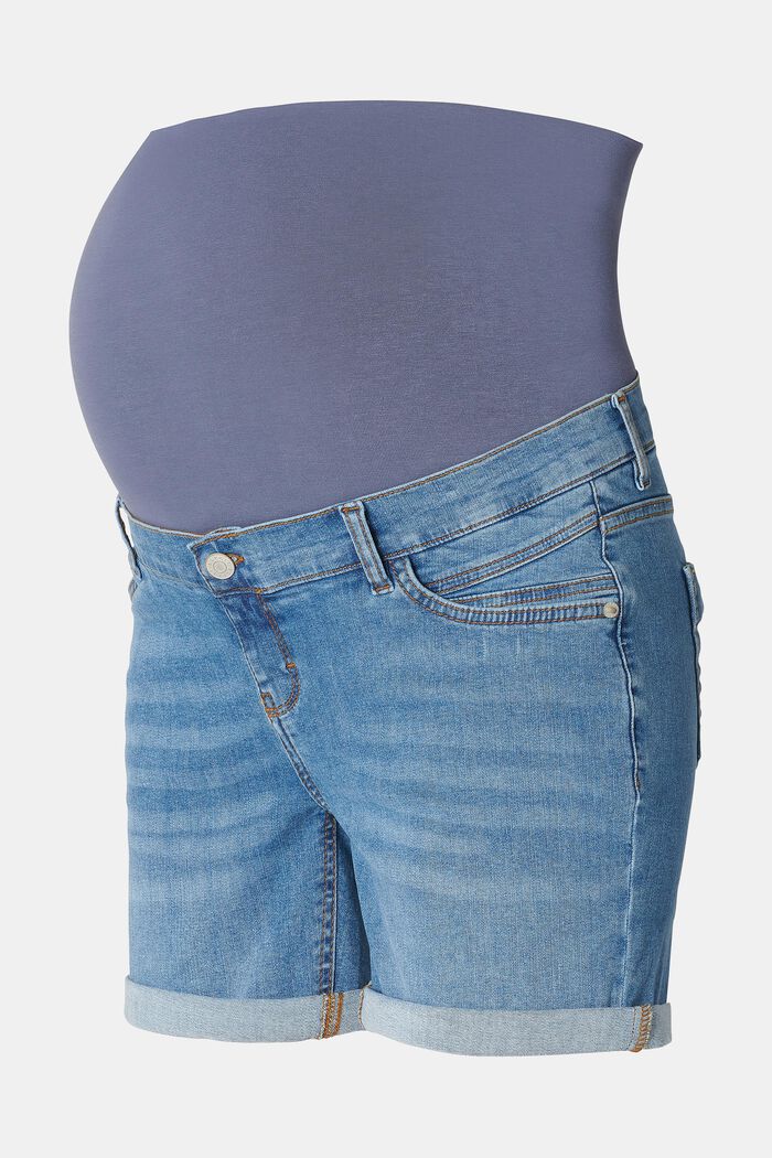 Jeansshorts mit Überbauchbund