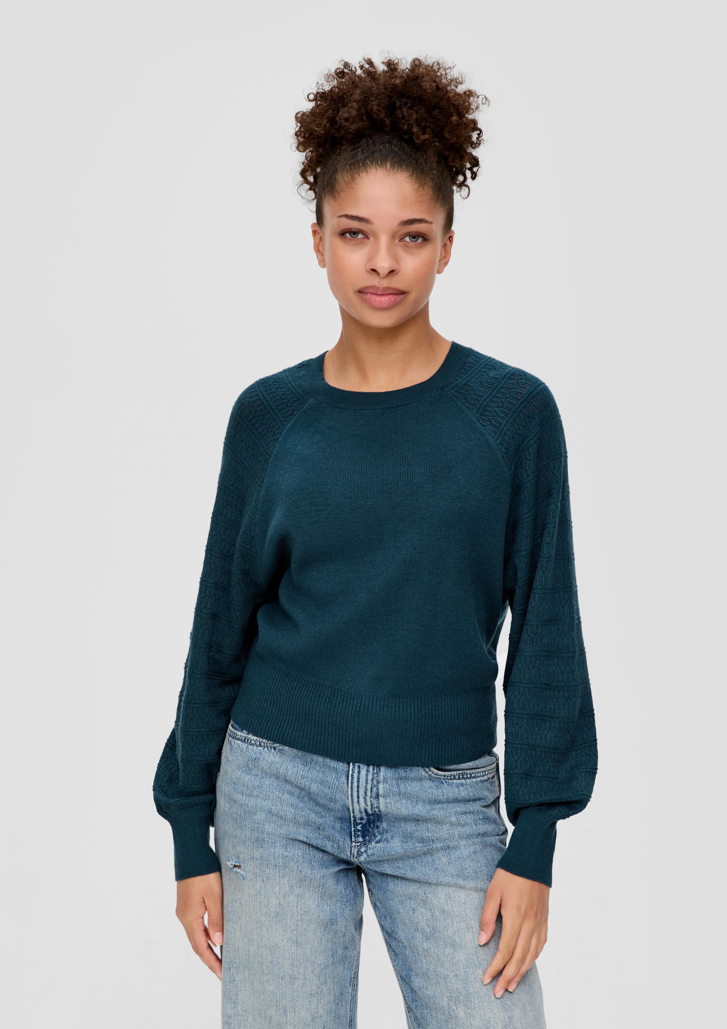 Strickpullover mit Ajour-Ärmeln  2124693-69W0