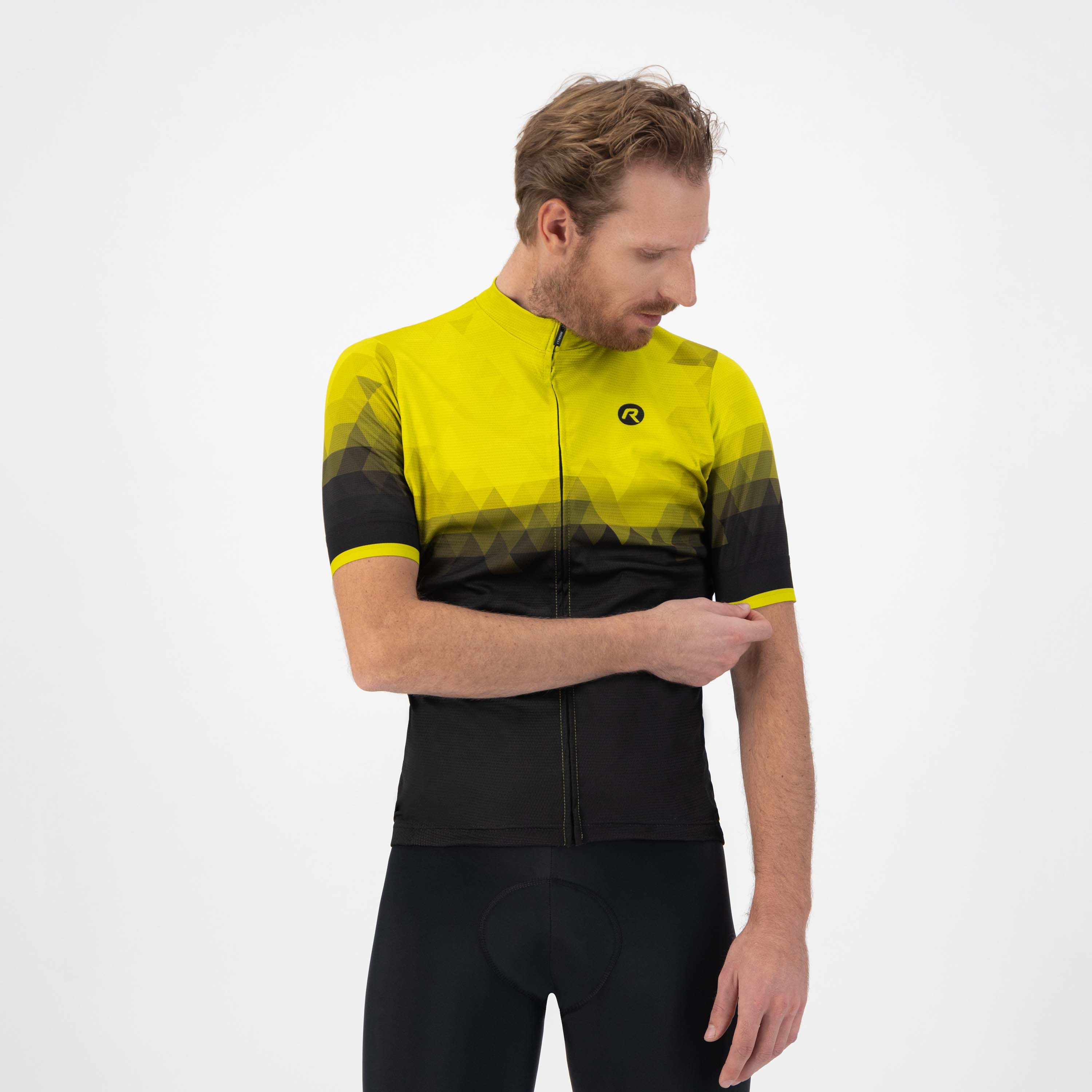 Rogelli Sphere Schwarz/Fluor Herren Radtrikot Kurzarm