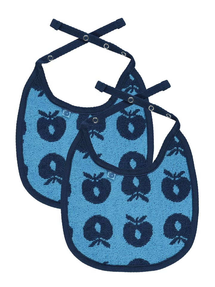 Småfolk Lätzchen 2 Packungen kleine Lätzchen mit Äpfeln in blue günstig kaufen onesize