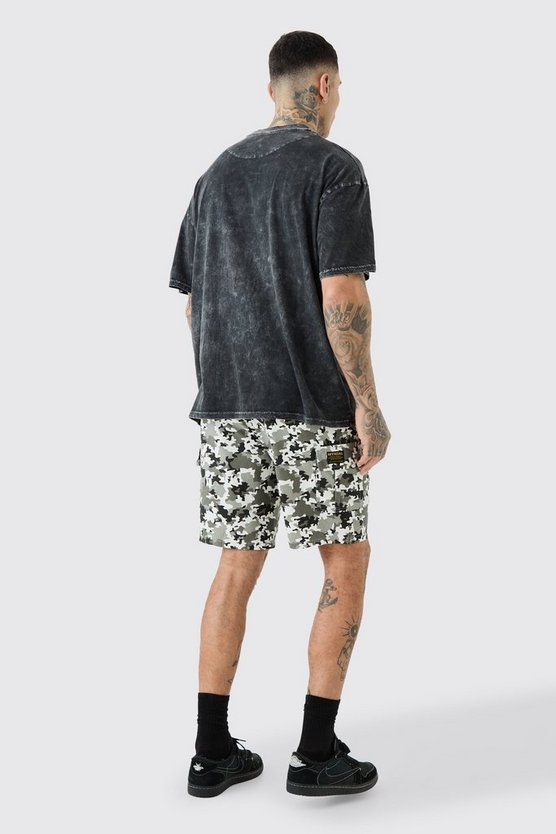 Tall Camouflage Twill Cargo-Shorts