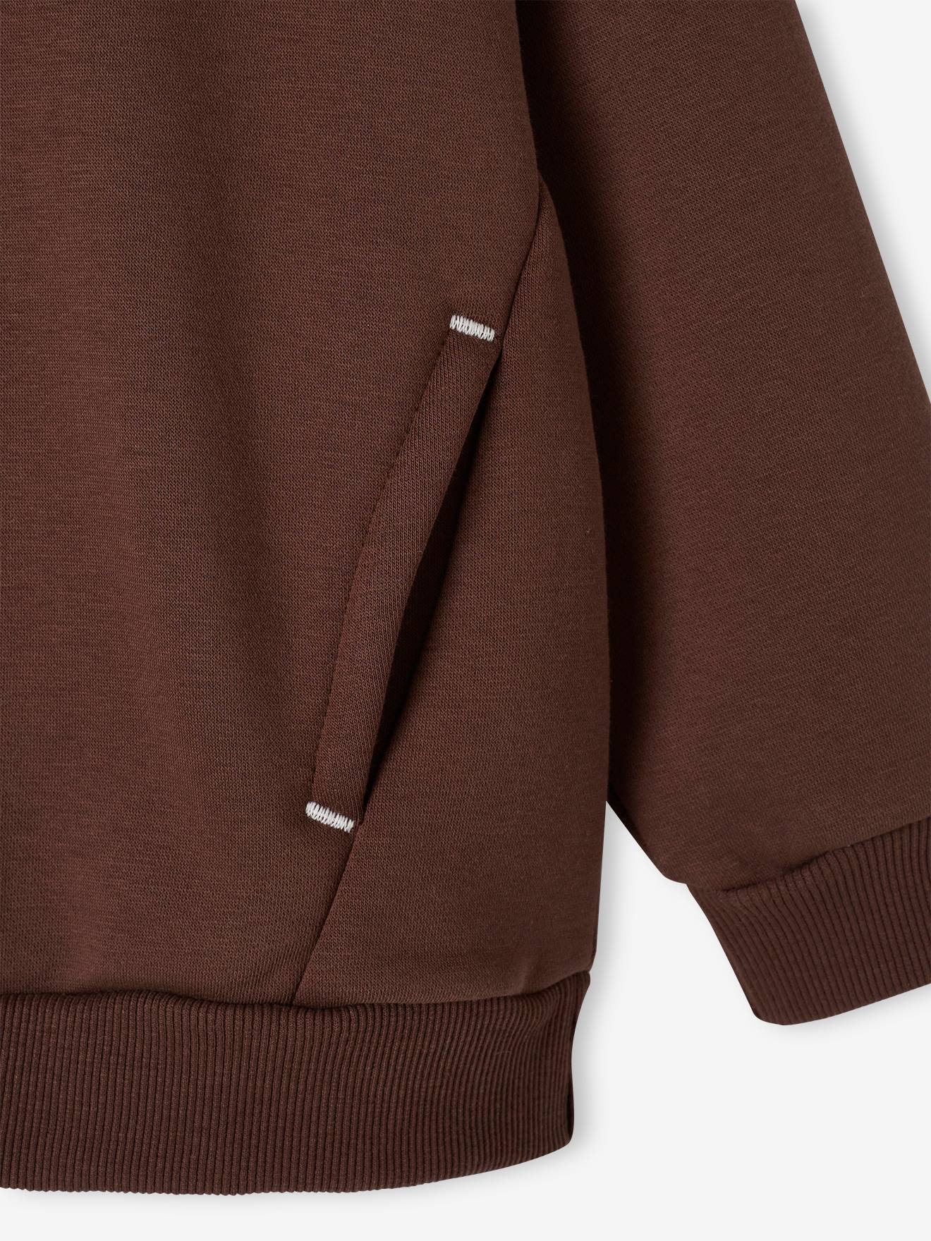 Sweat à capuche sport garçon personnalisable gris fonce