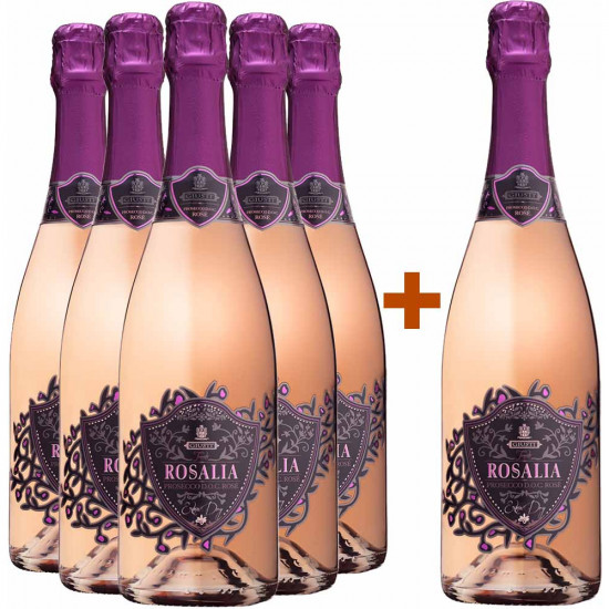 5+1 Paket Rosalia Rosé Prosecco DOC extra trocken - Giusti Wine