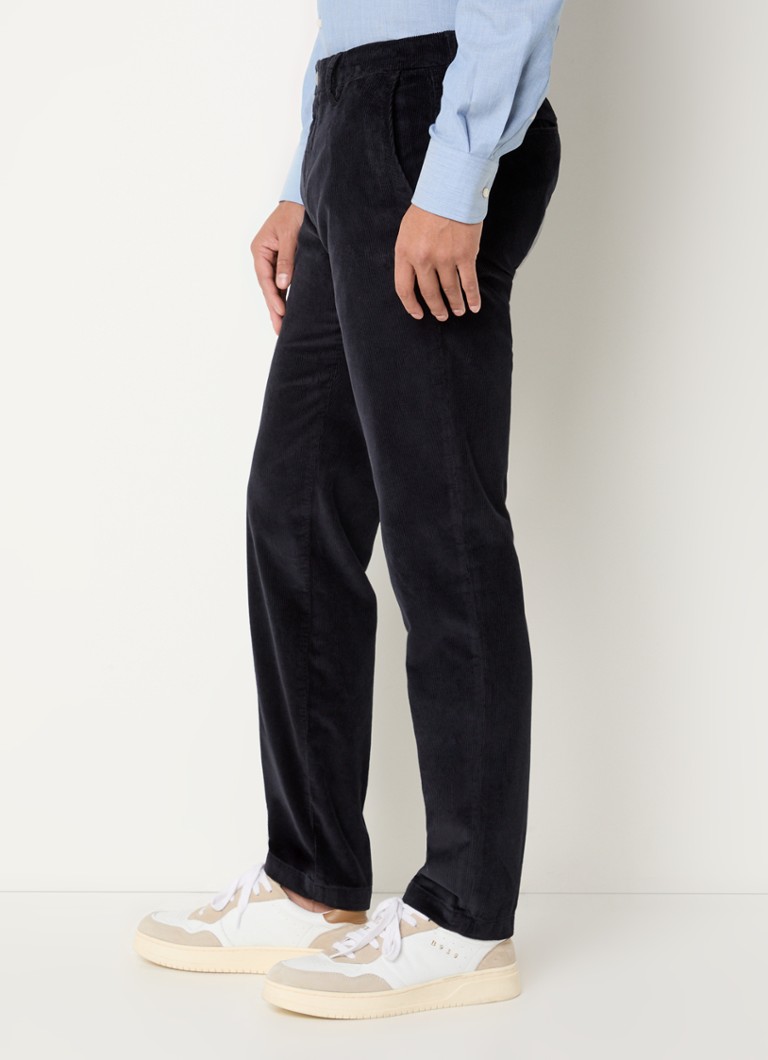Pantaloni chino din catifea reiată, cu croială dreaptă și buzunare laterale, Boggi Milano