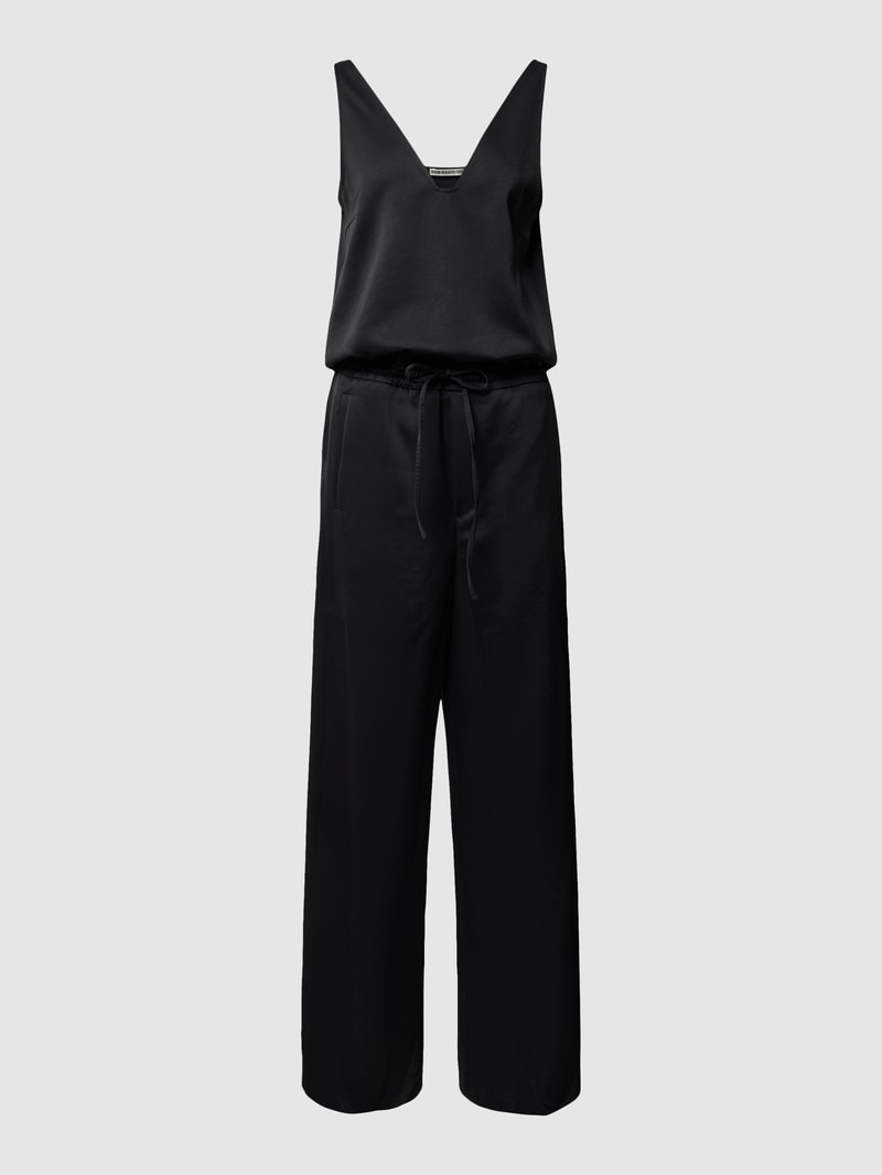 Jumpsuit mit V-Ausschnitt Modell 'AYLEN' in schwarz