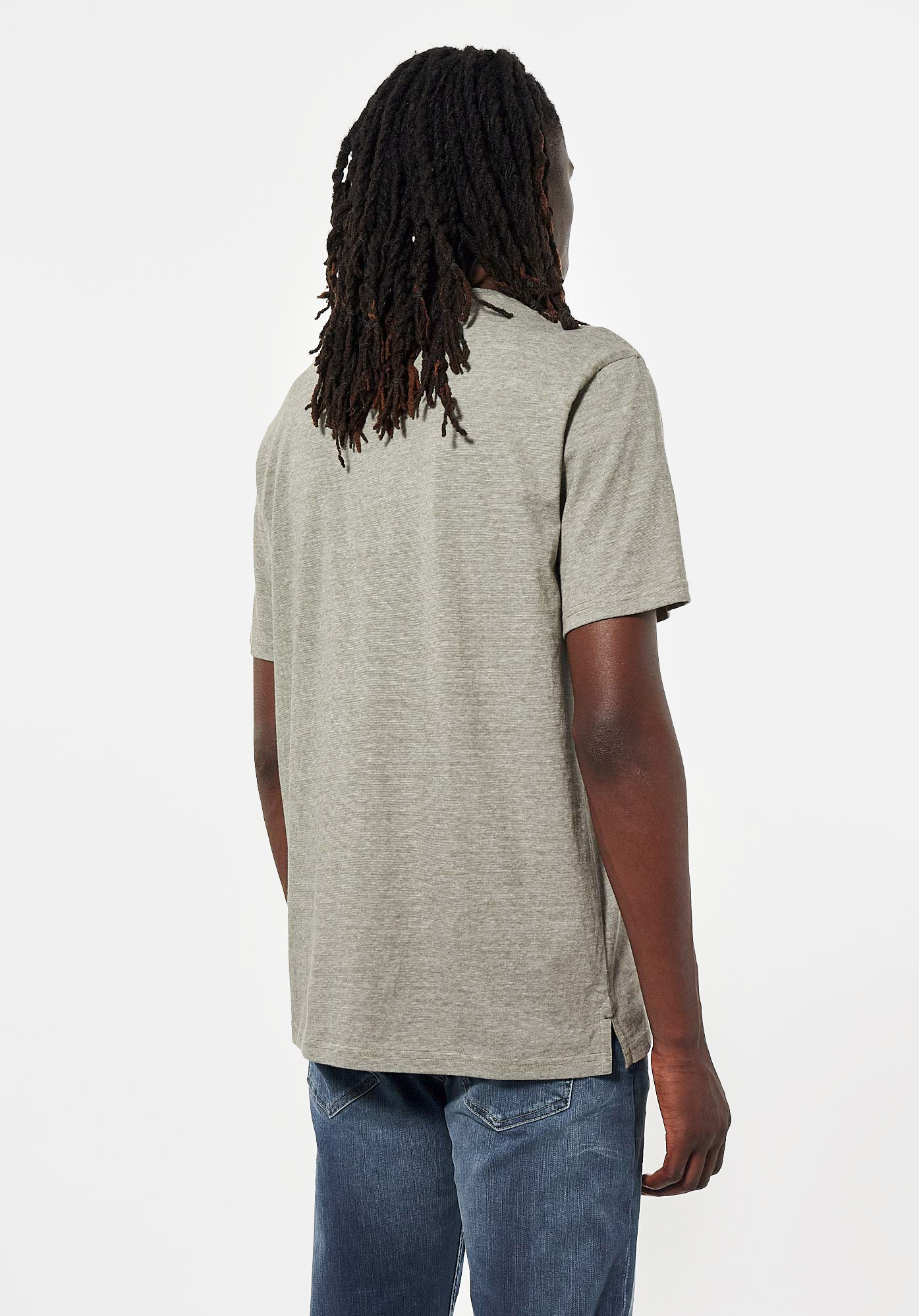 PAVEL  T-shirt kaki chiné Homme en 100% coton bio