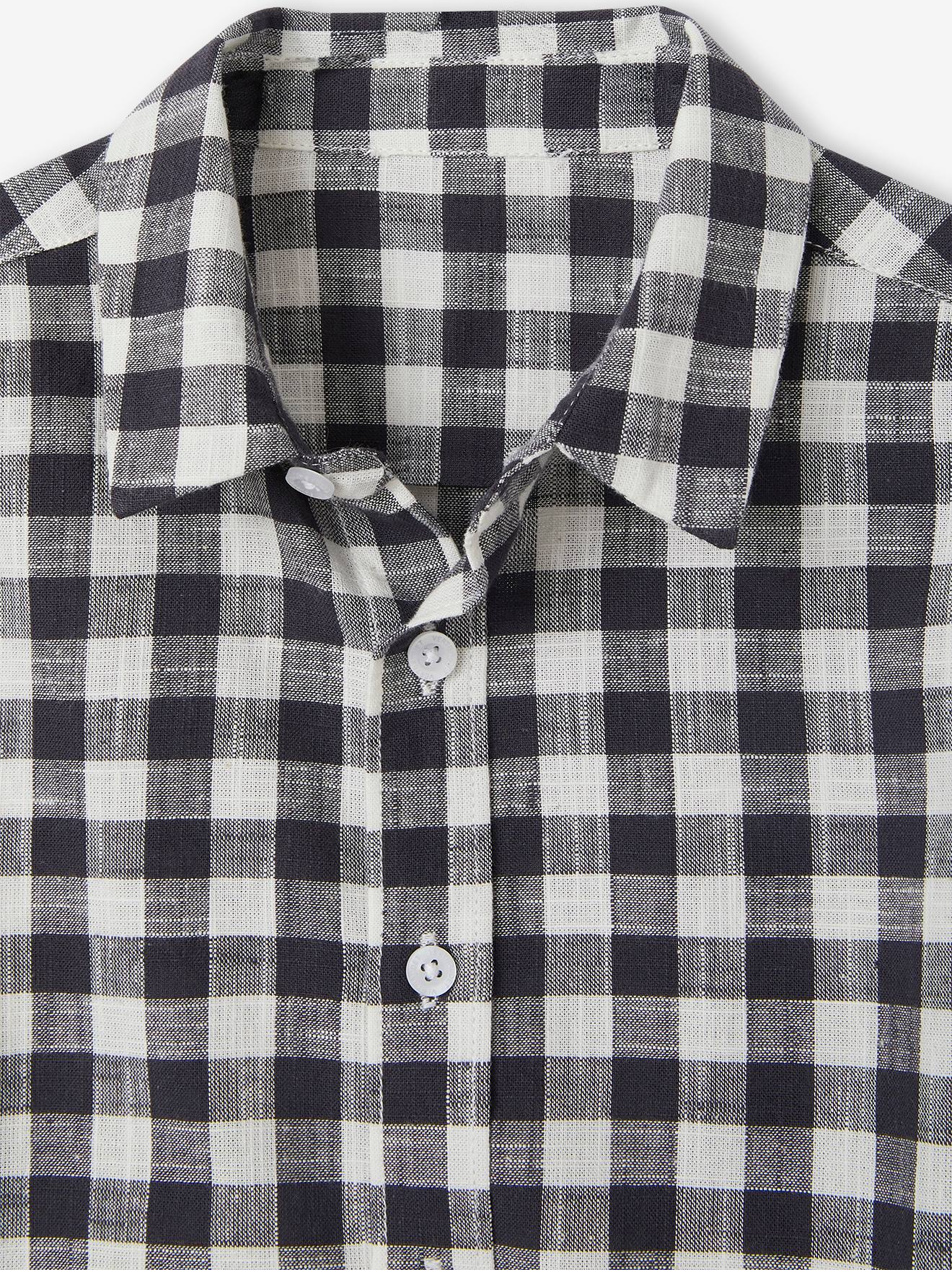 Chemise vichy garçon carreaux bleu