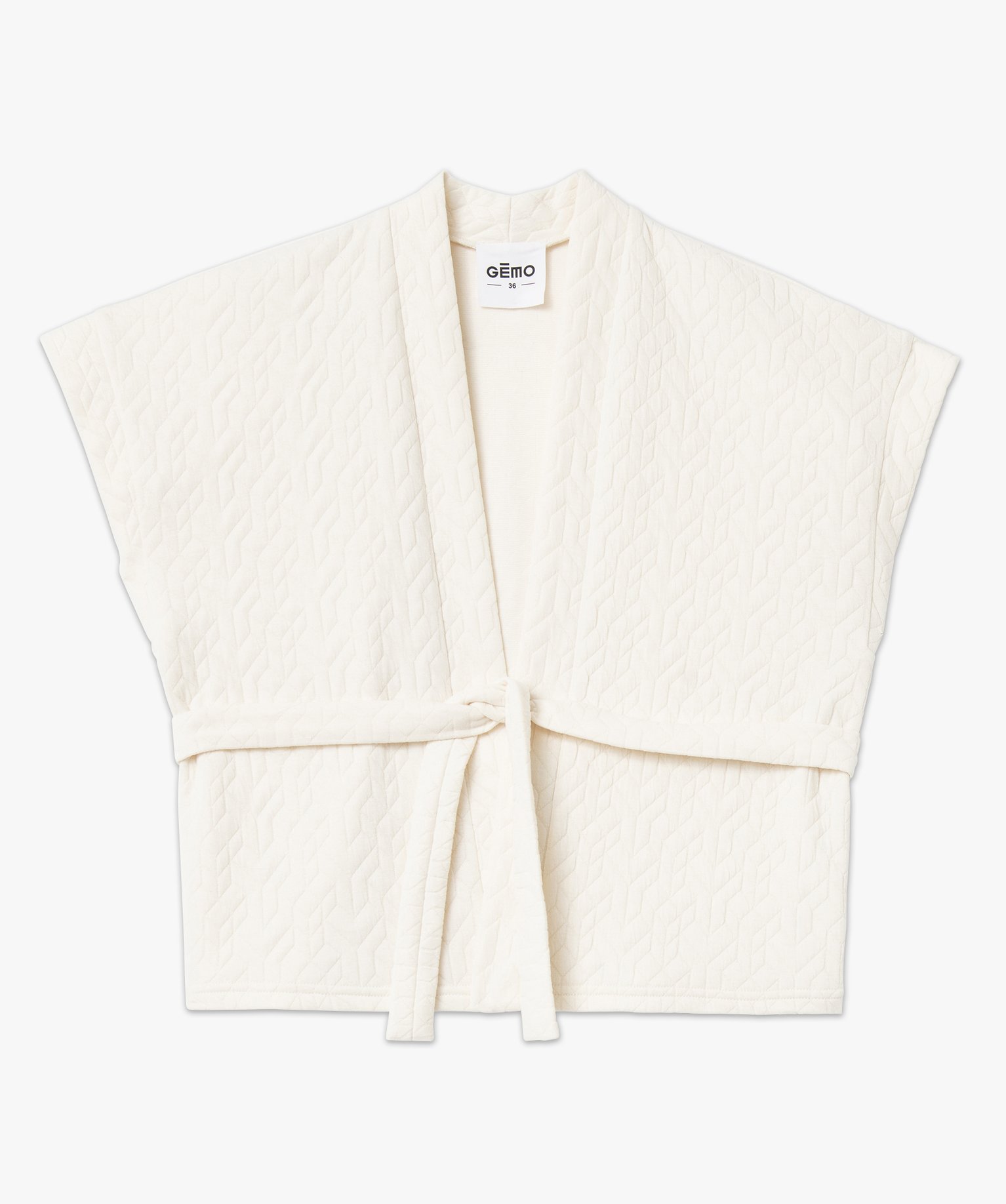 Veste en maille sans manches femme ecru | GEMO