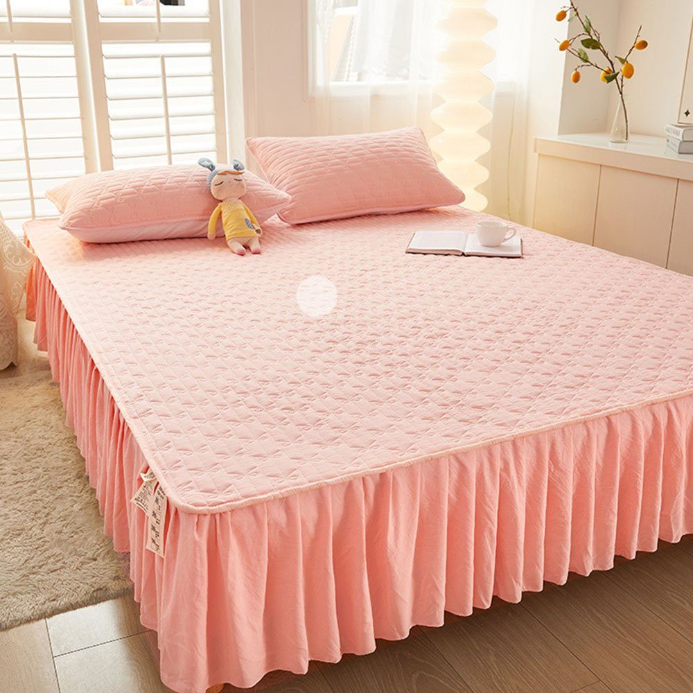Matratzenschoner Matratzenschoner Taschenlaken Dicker Warmer Rosa 150 x 200 cm FELIXLEO