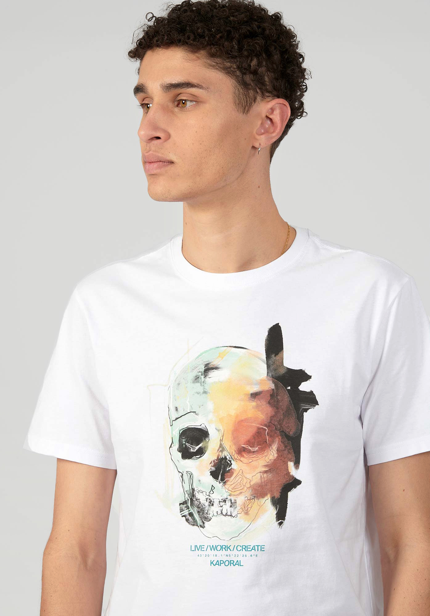 NAINT  T-shirt blanc homme 100% coton