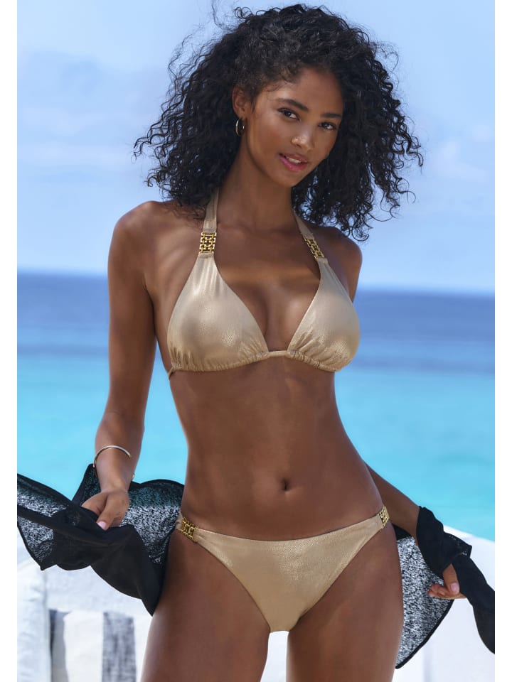 LASCANA Triangel-Bikini in gold günstig kaufen