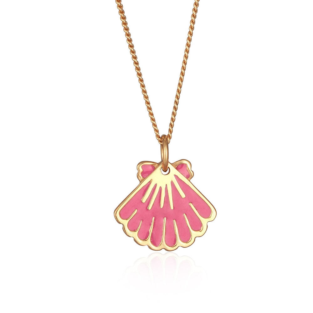 Elli Elli Collier Femmes pendentif coquillage mer avec émail en argent sterling 925 pl Bijoux