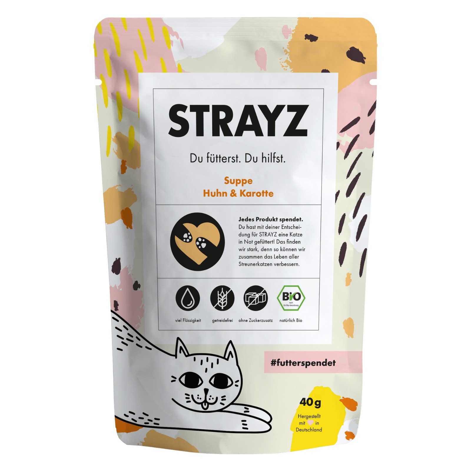 STRAYZ Snacks STRAYZ BIO Suppe Huhn & Karotte 14x40g