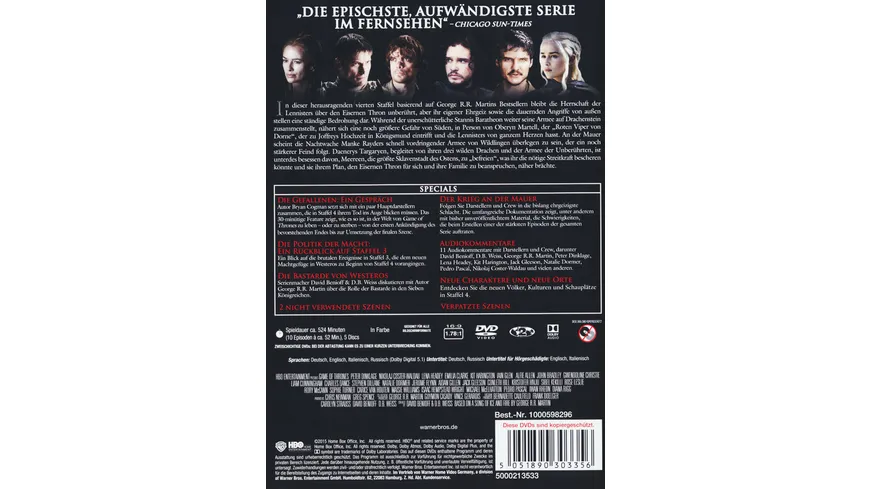 Game of Thrones - Staffel 4  [5 DVDs]