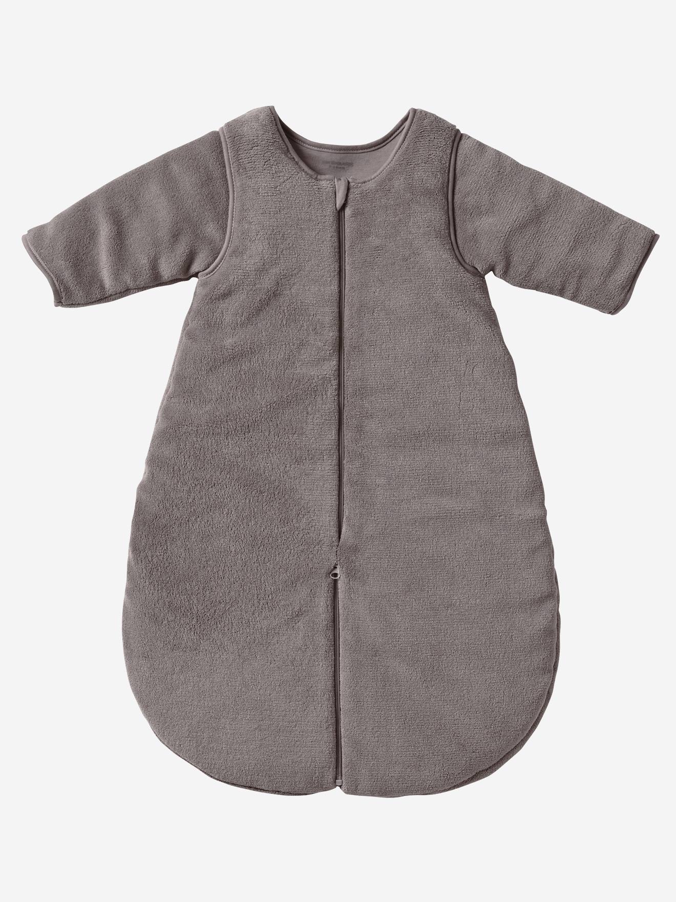 Combinaison de transport polaire microfibre, manches amovibles taupe