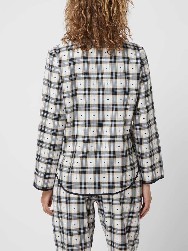 Pyjama-Oberteil aus Flanell in offwhite