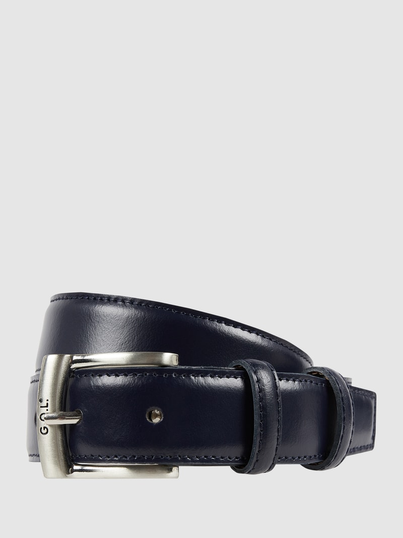 Gürtel aus Leder in marineblau