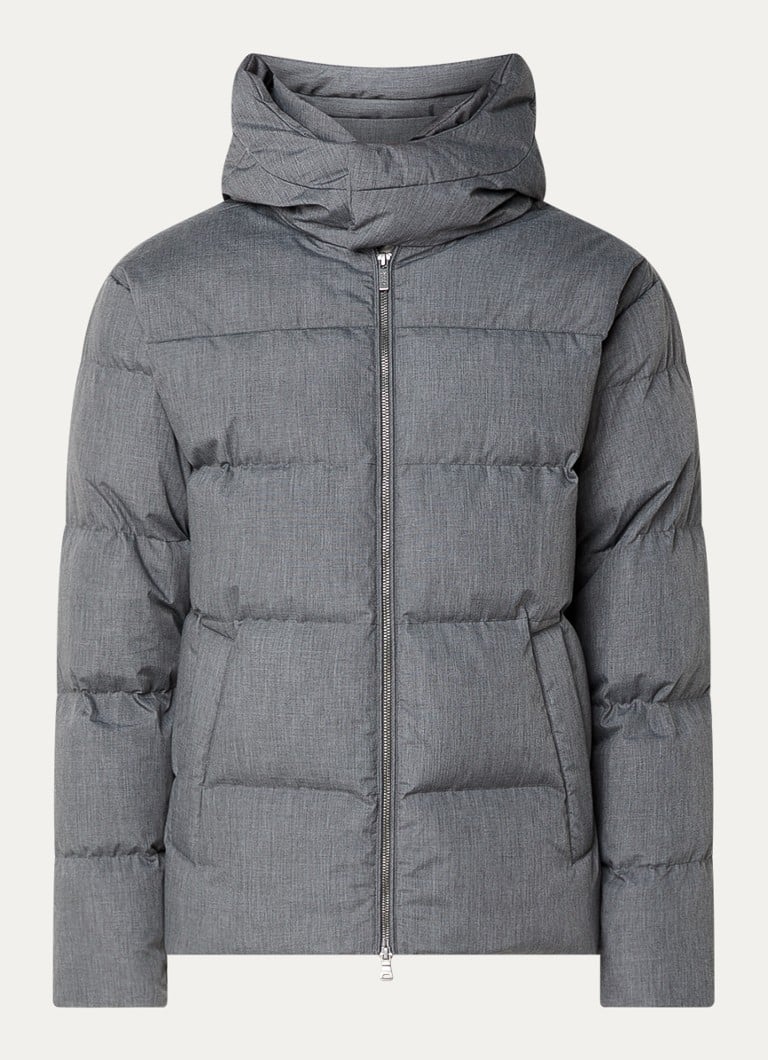 Boggi Milano down-filled puffer jacket with detachable collar