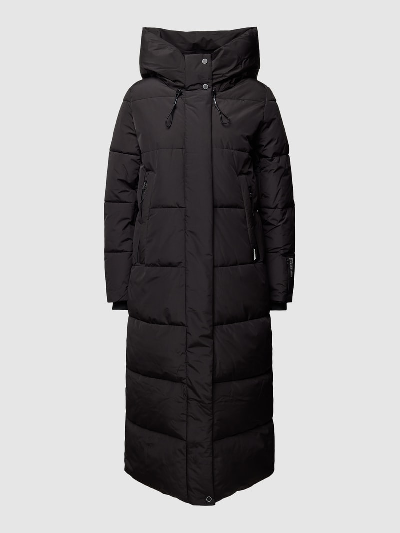 Steppmantel mit Label-Details Modell 'SOULANI' in schwarz