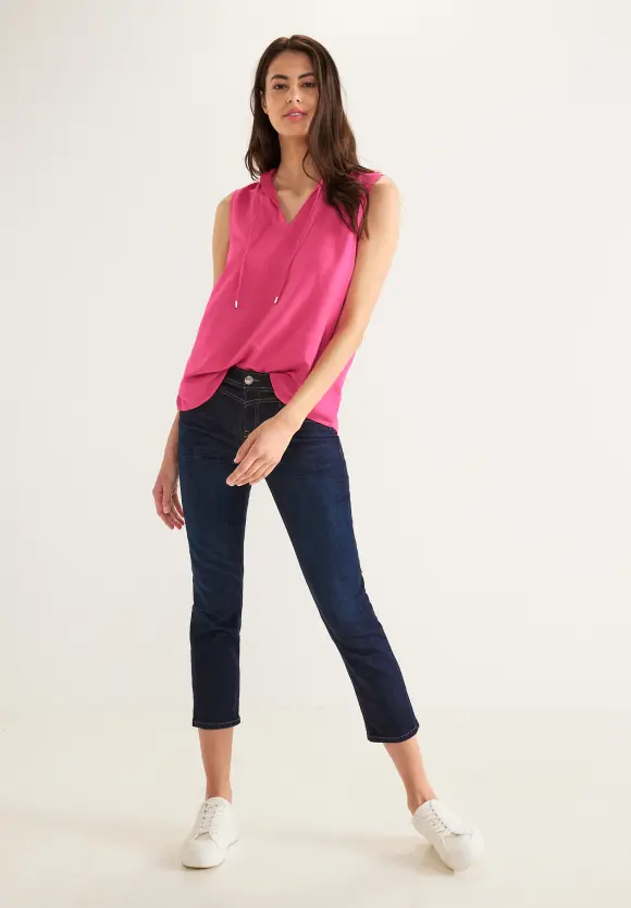 Street One Ärmellose Bluse mit Rüschen