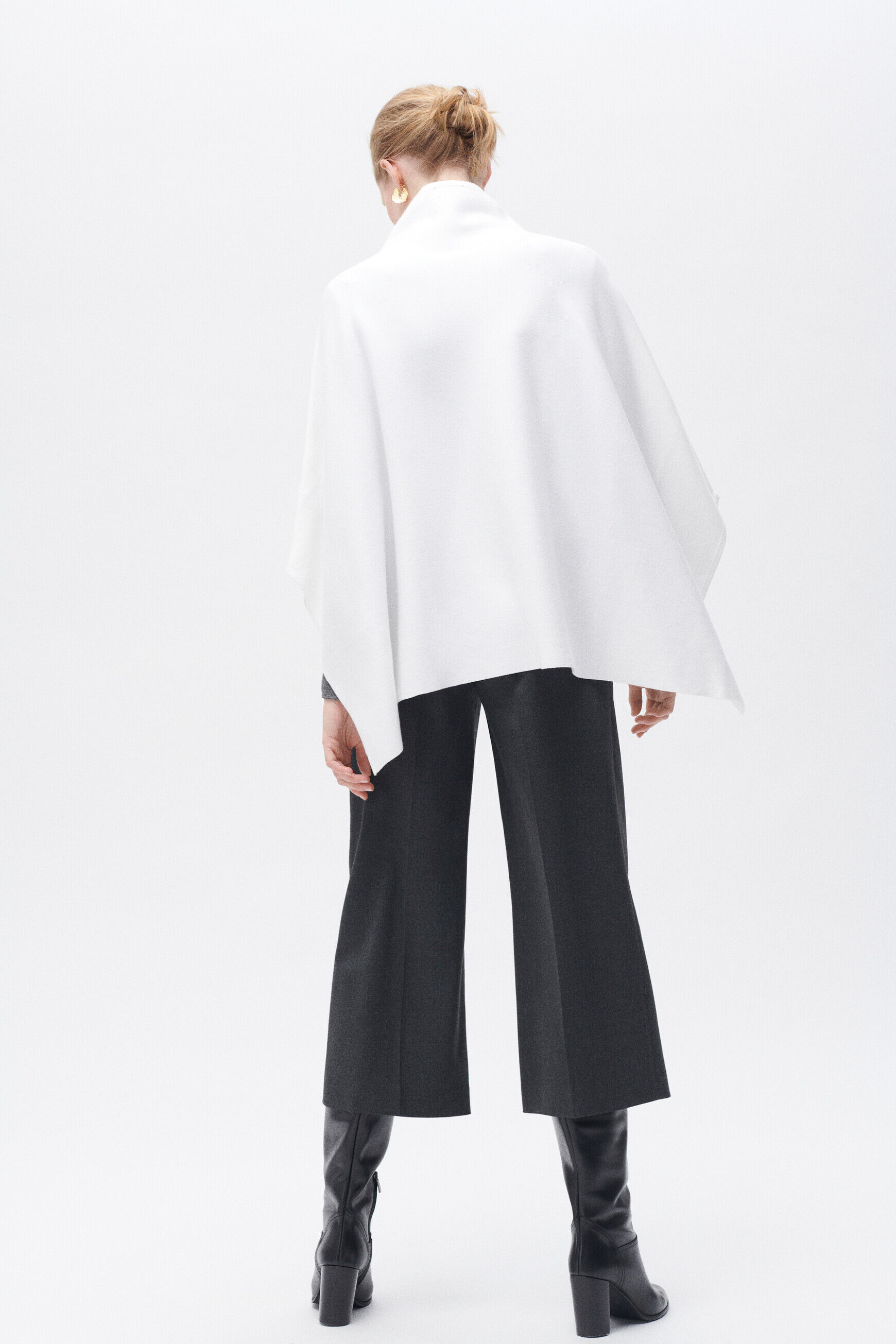 Poncho helvira ivoire femme