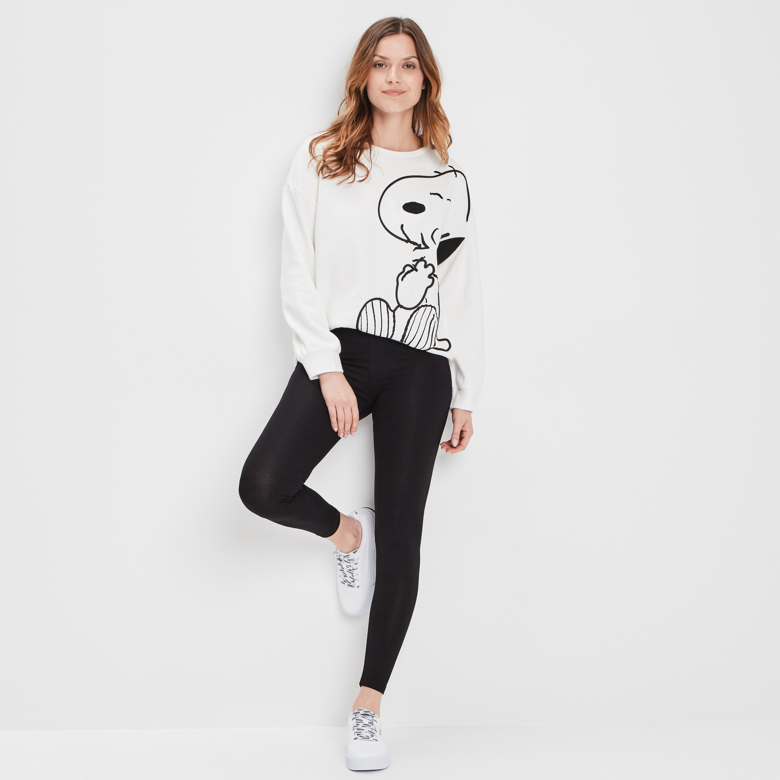 Legging taille élastiquée noir femme | La Halle