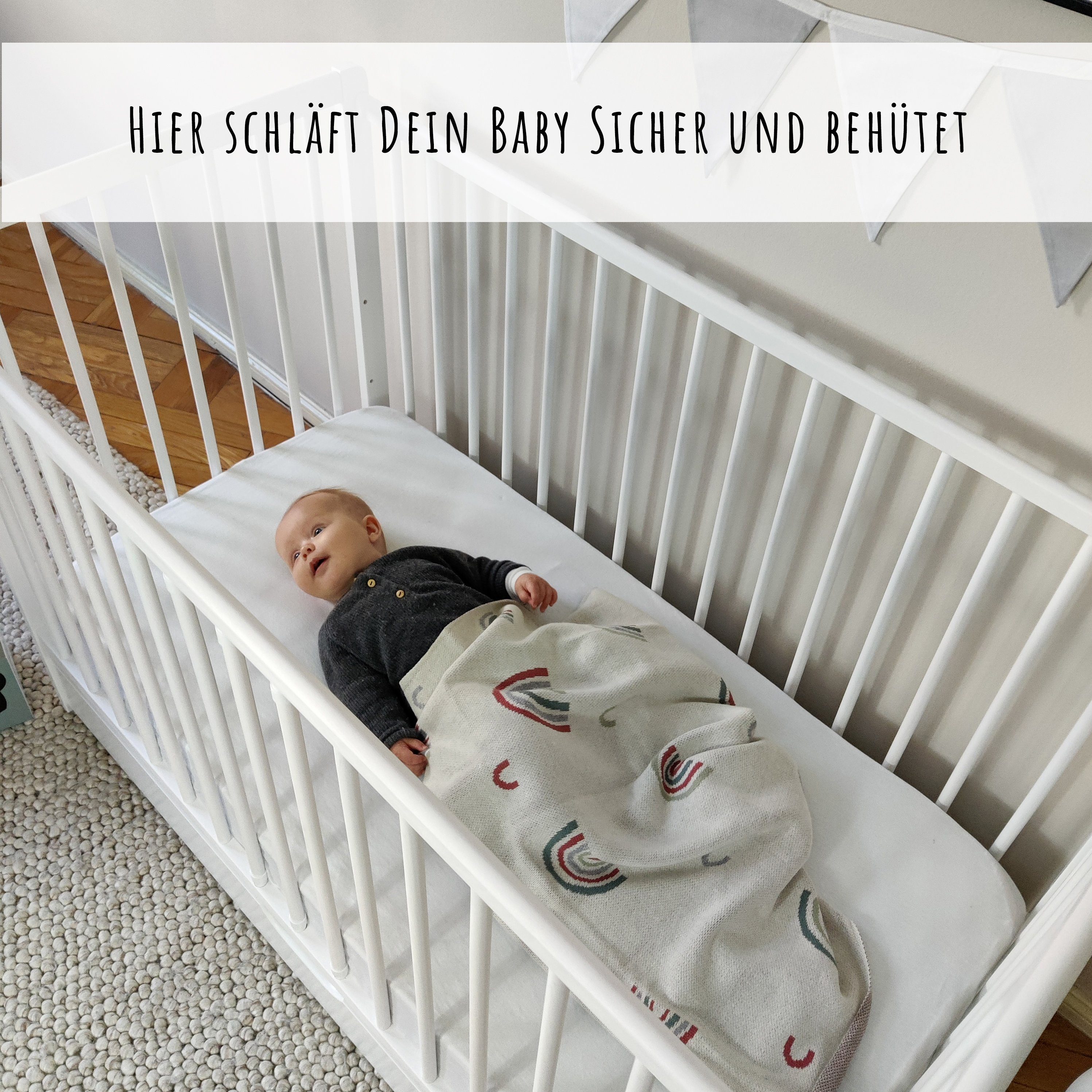 Kids Collective Babybett Gitterbett mit Schublade Kinderbett 60x120 höhenverstellbar, aus hochwertigem Kiefernholz, Bettkasten, optional mit Matratze