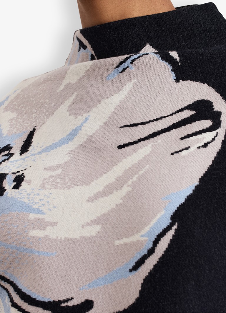 Pulover Phase Eight Bessie cu imprimeu floral și tricot fin