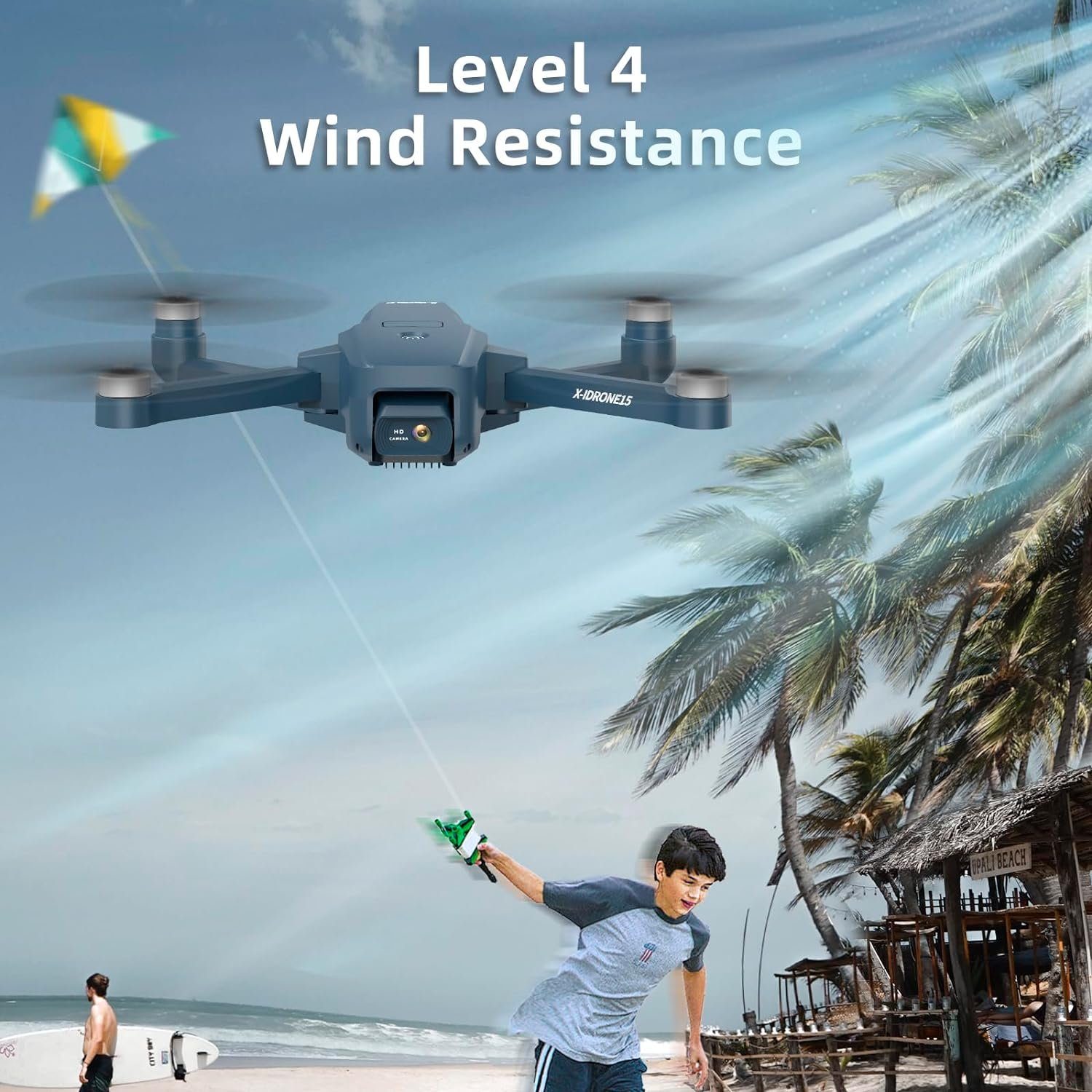 X-IMVNLEI Drohne (1080P, 2 Kameras 40km/h Max Windbeständig 4 Level drohnen 5G WiFi FPV Duale)