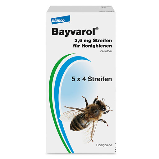 BAYVAROL 3,6 mg Streifen f.Honigbienen  5X4 St  Streifen