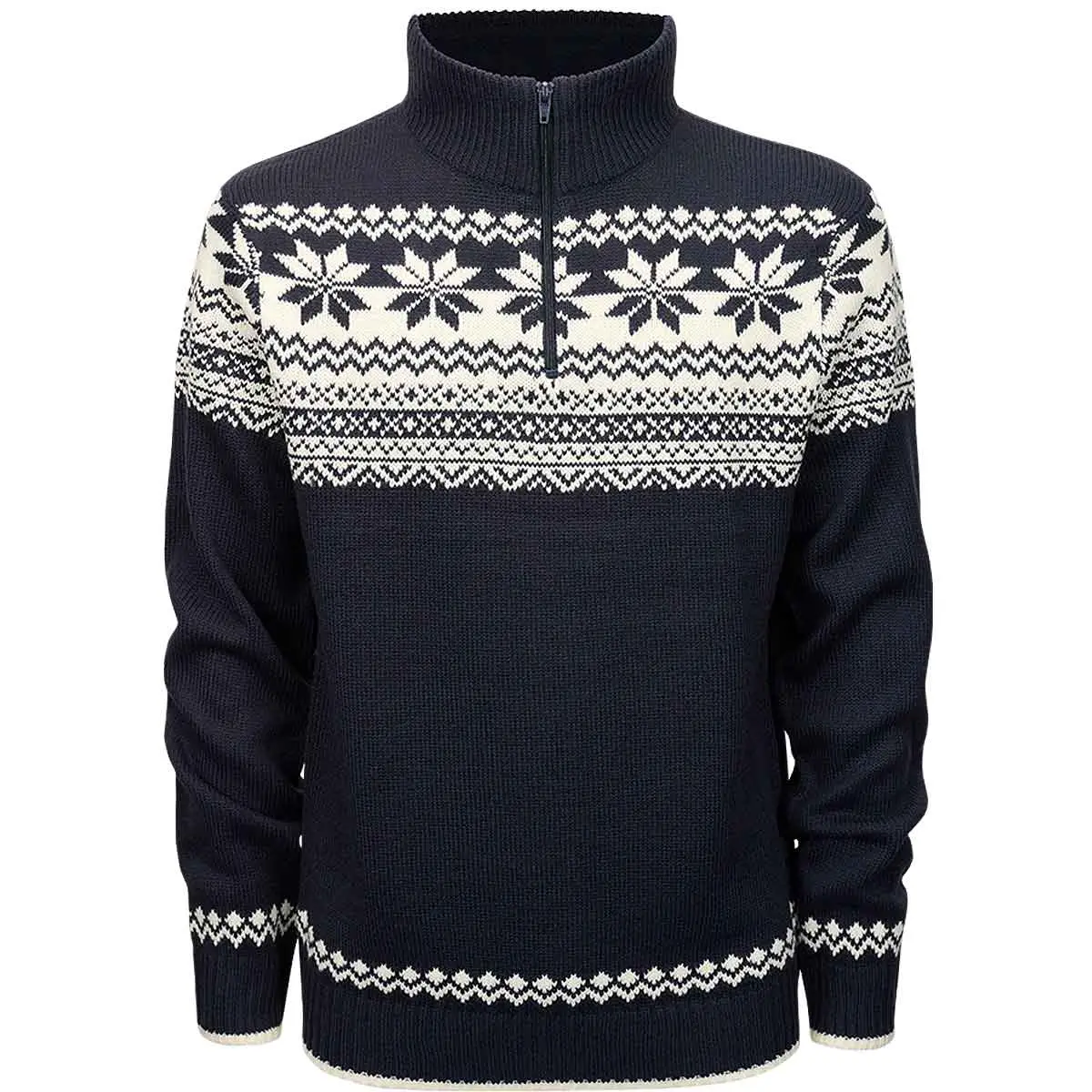 Norweger Pullover Troyer navy