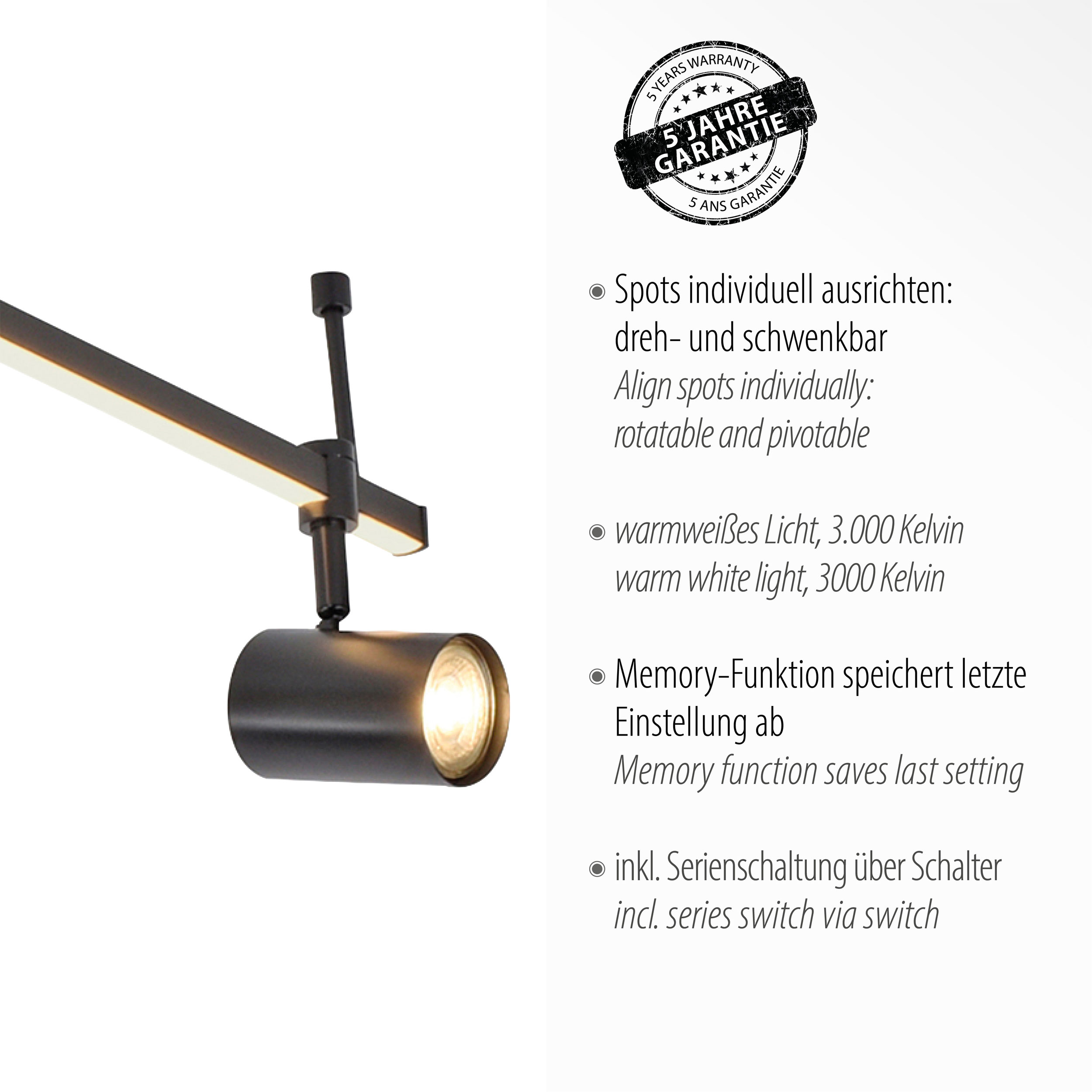 Paul NeuhausLED-Deckenleuchte 4flg