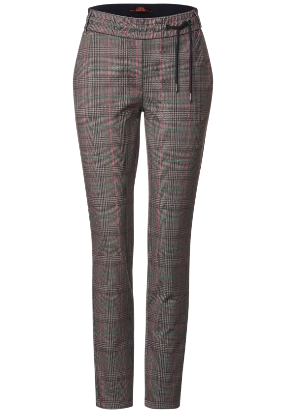 CECIL Karierte Casual Fit Hose