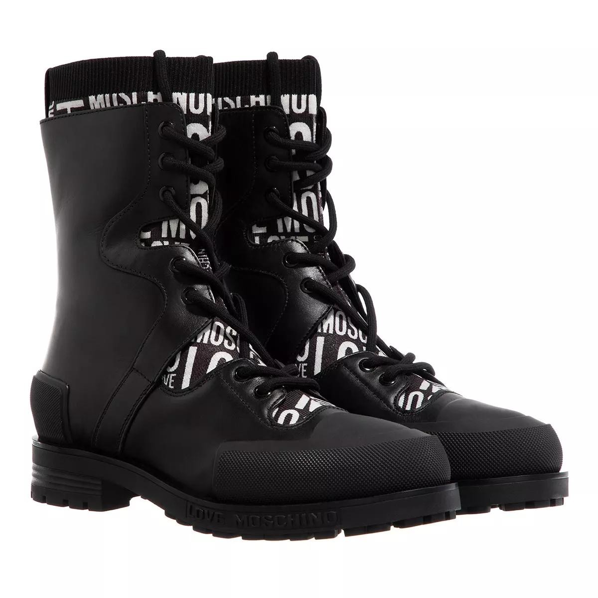 MOSCHINO Stiefeletten schwarz Schnürstiefel