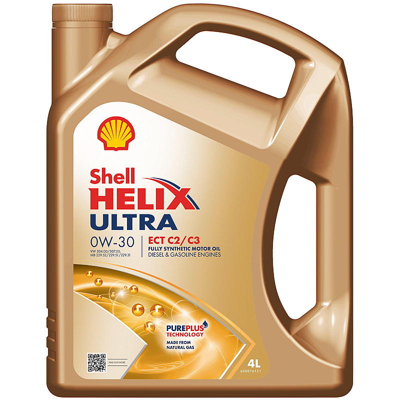 Shell Motorolje 4 l 0W-30 Shell Helix ultra ect