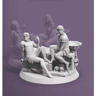 Pair of Male Slaves (with scenery)