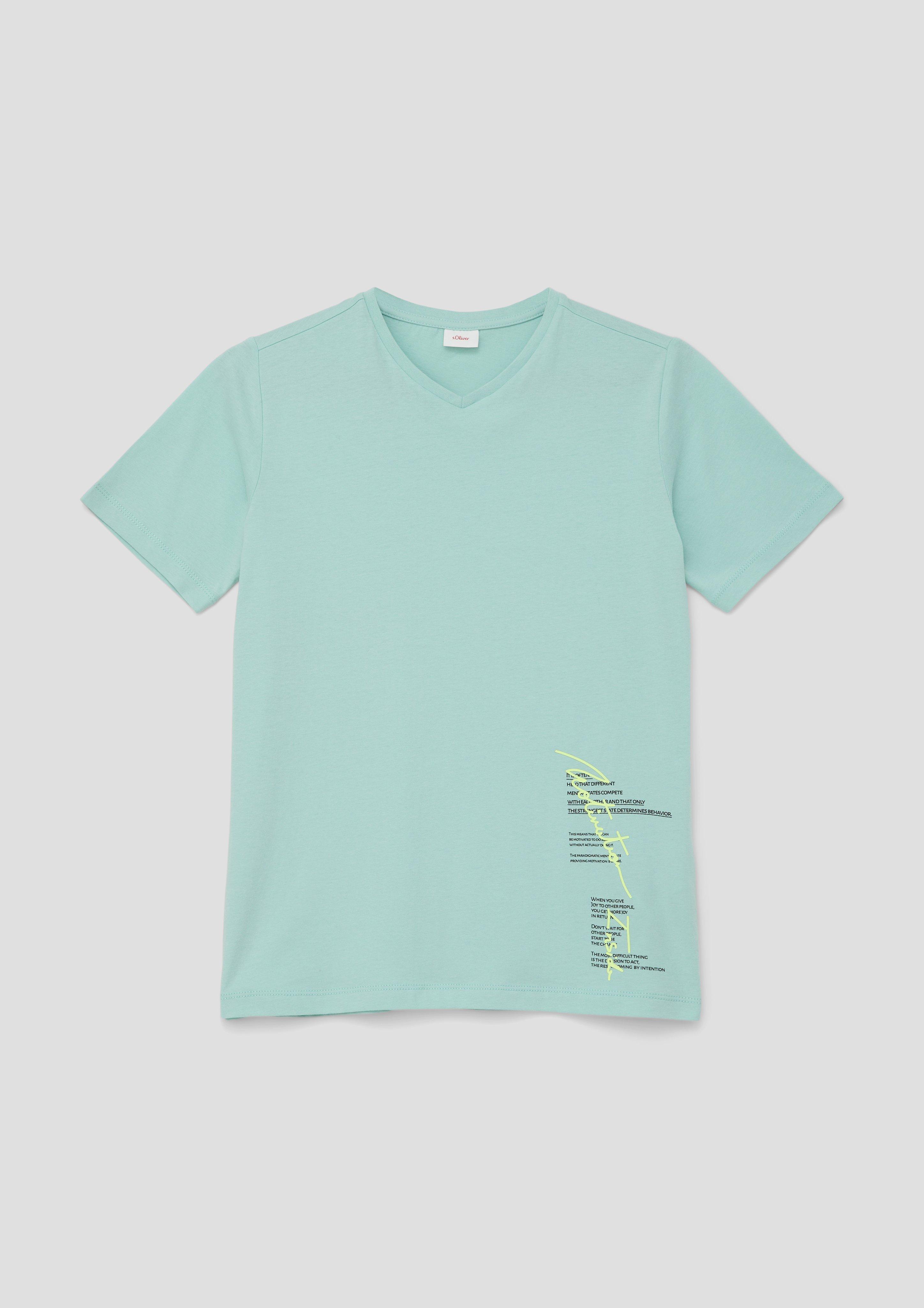 T-Shirt mit V-Ausschnitt  2140088-6068