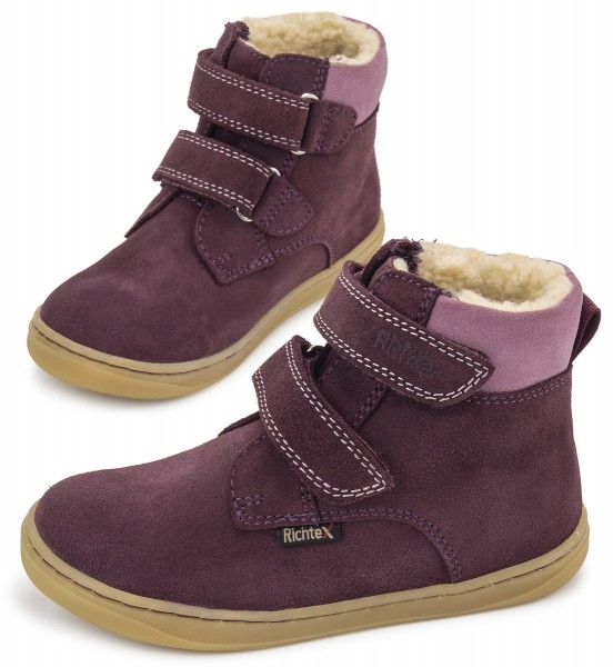 Richter ~ Winterstiefel Klett + Tex ~ Bordo/Altrosa