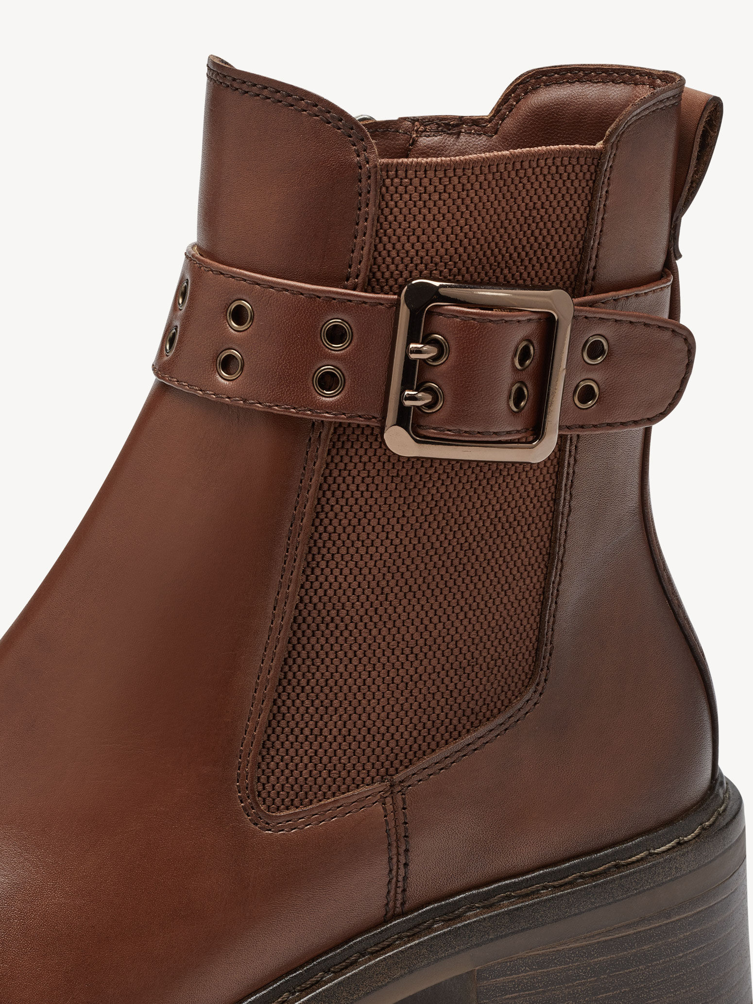 Bottine Chelsea en cuir - marron