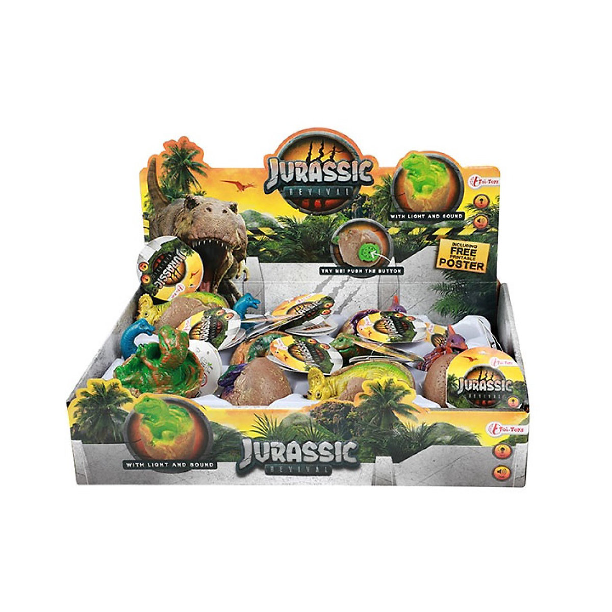 Jurassic Revival Baby Dinosaurier im Ei Licht und Ton