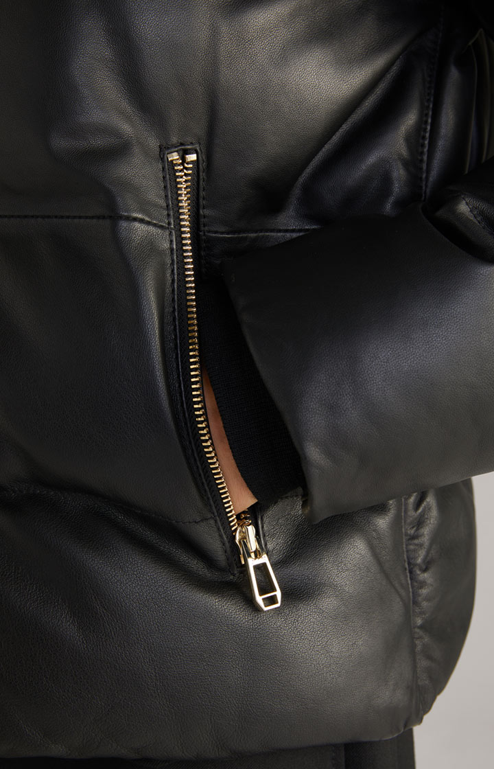 Lederjacke in Schwarz